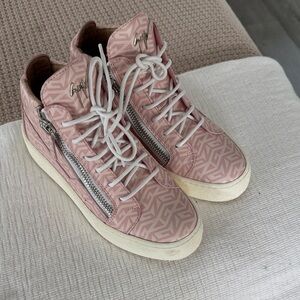 Giuseppe Zanotti Light Pink Patterned Sneakers